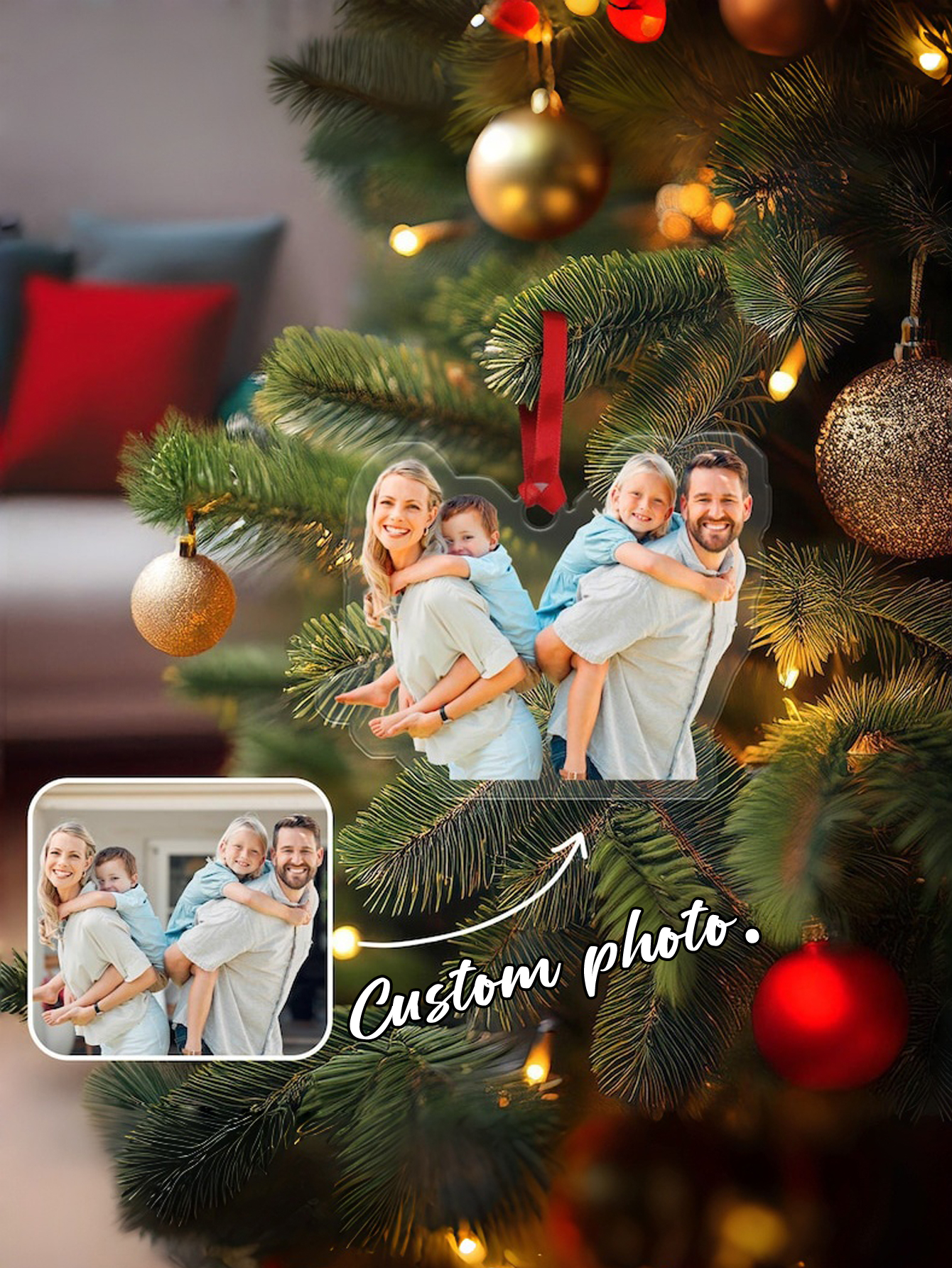 Customized Personalized Christmas Photo Ornaments
